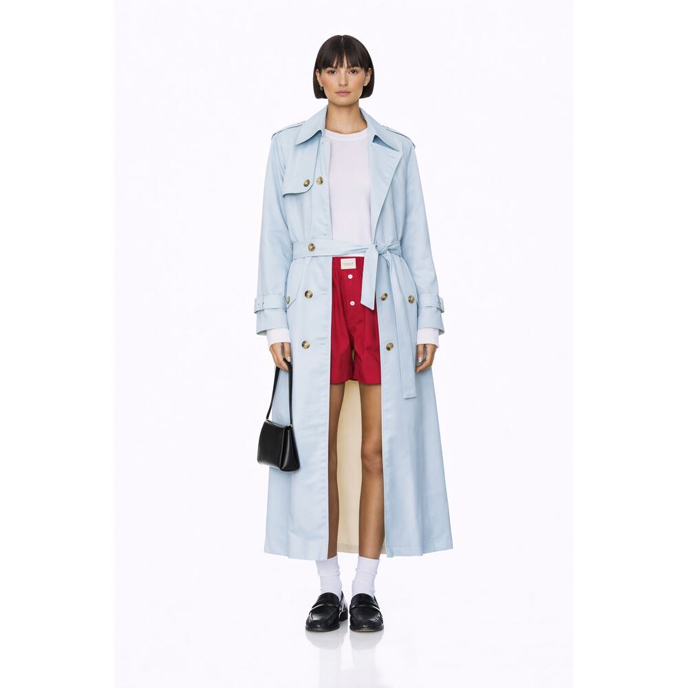 Sold ❌Burberry baby blue long Trench Coat US4
